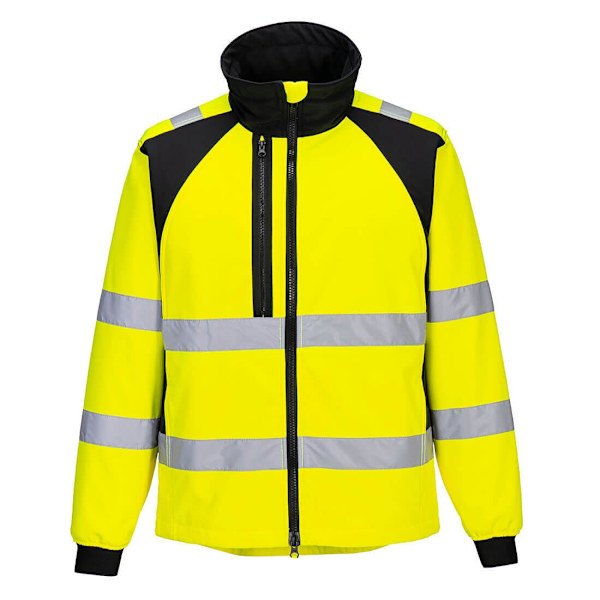 Portwest WX2 Eco Hi-Vis 2-lagers Soft Shell Jacka för män XXL Gul Yellow/Black XXL