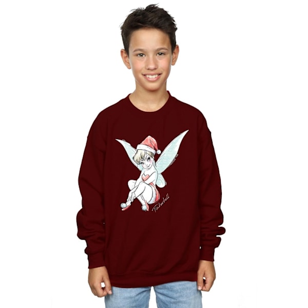 Disney Boys Tinkerbell Julfe Sweatshirt 7-8 År Bur Burgundy 7-8 Years