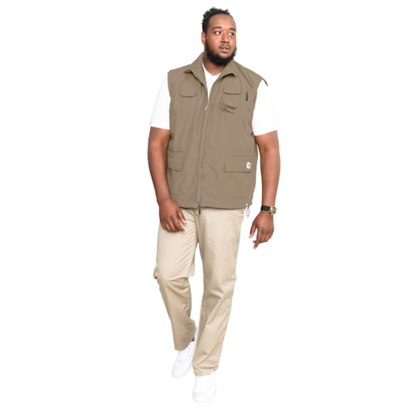 Duke Herr D555 Enzo Jaktväst i Kingsize med Flera Fickor 4XL Walnut 4XL