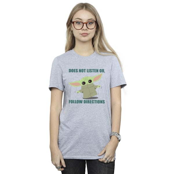 Star Wars Dam/Damer The Mandalorian Grogu Lyssnar Inte C Sports Grey M