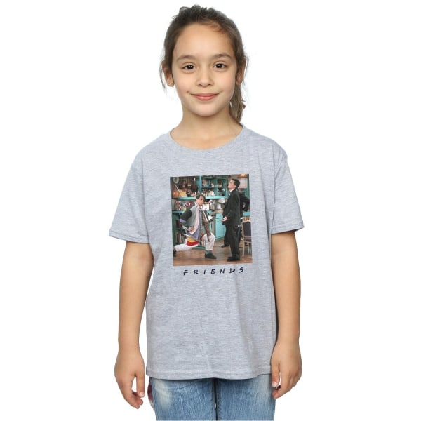 Friends Girls Joey Lunges Cotton T-Shirt 5-6 Years Sports Grey Sports Grey 5-6 Years