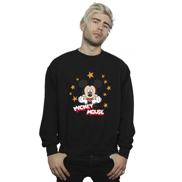 Disney Mickey Mouse Stars Sweatshirt för män XL Svart Black XL