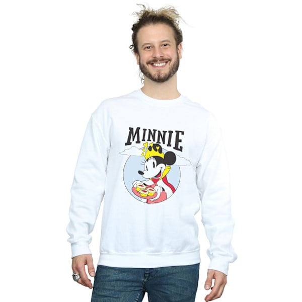 Disney Mens Minnie Mouse Queen Sweatshirt XXL Vit White XXL