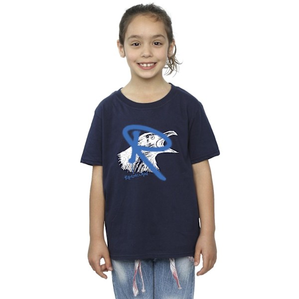 Harry Potter Girls Ravenclaw Pop Spray Bomull T-shirt 5-6 år Navy Blue 5-6 Years