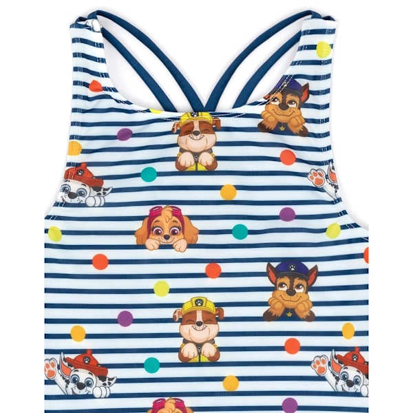 Paw Patrol Girls Randig One Piece Baddräkt 5-6 år Navy/White Navy/White 5-6 Years
