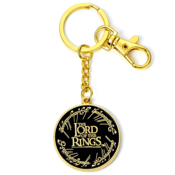 Sagan om ringen Charm Logotyp Nyckelring One Size Svart/Guld Black/Gold One Size