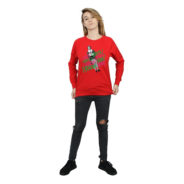 Elf Dam/Damer Jultomten Kommer Sweatshirt XL Röd Red XL