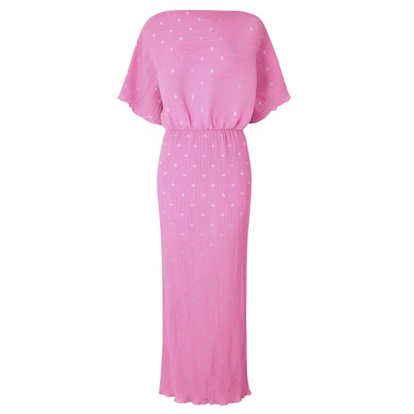 Never Fully Dressed Dam Off Shoulder Maxiklänning XS Rosa Pink XS