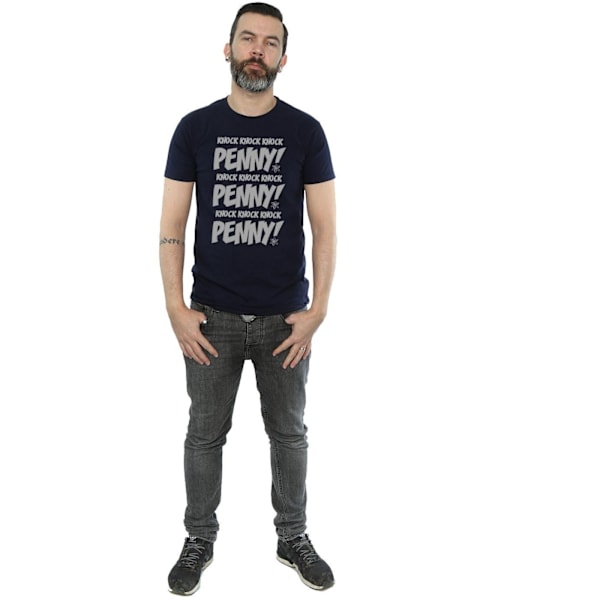 The Big Bang Theory Herr Sheldon Knock Knock Penny T-shirt L Na Navy Blue L