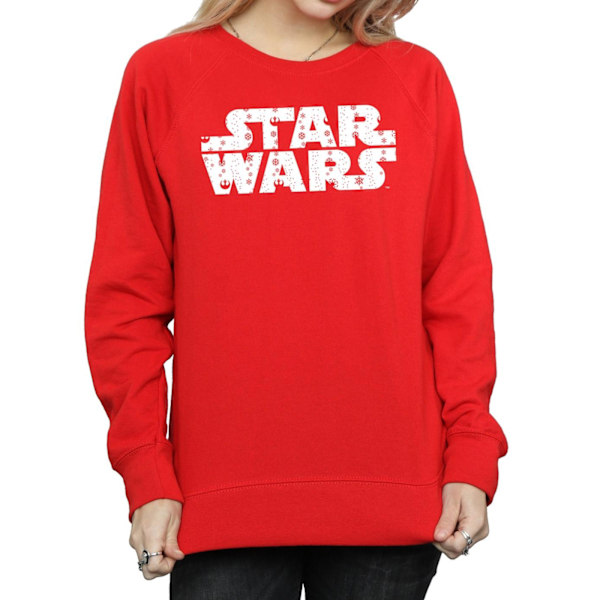 Star Wars Dam/Damer Jul-Logotyp Sweatshirt XXL Röd Red XXL