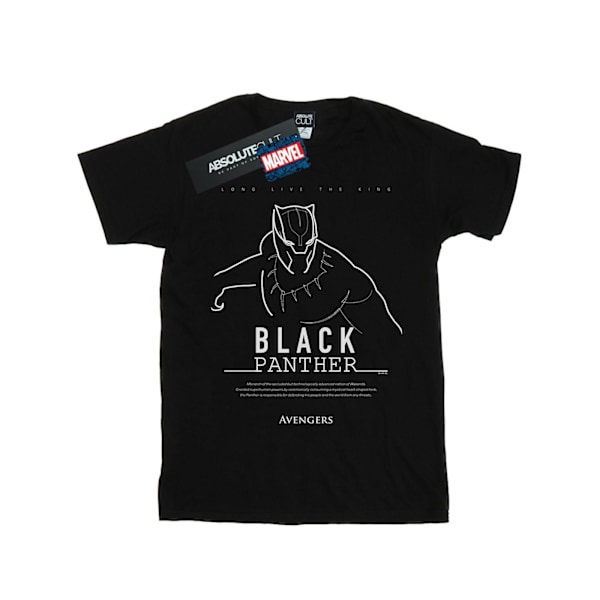 Marvel Dam/Damer Svart Panter Long Live The King Bomull Bo Black 5XL