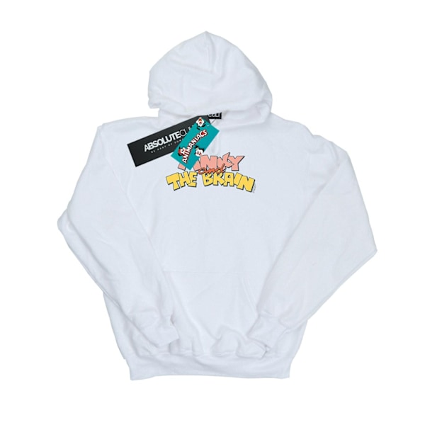 Animaniacs Girls Pinky And The Brain Logo Hoodie 3-4 År Vit White 3-4 Years