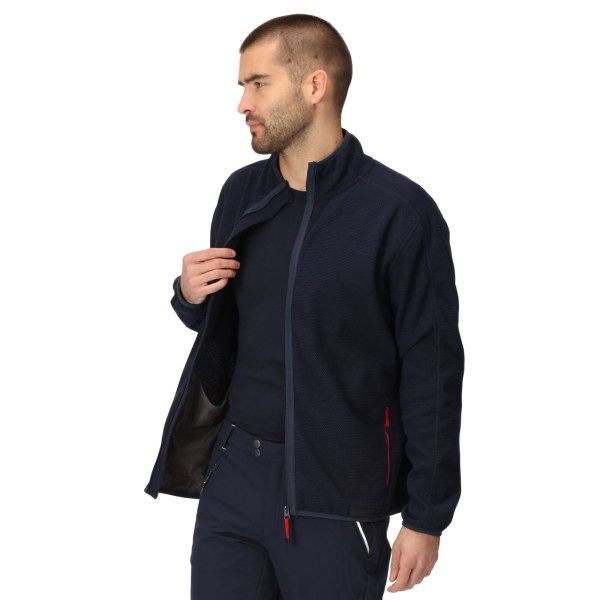 Regatta Mens Kinwood Fleecejacka med dragkedja XXL Marinblå/Danger Röd Navy/Danger Red XXL