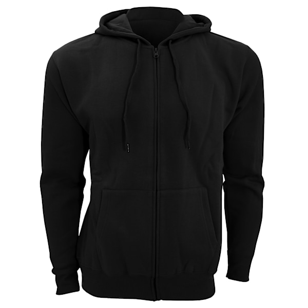 SOLS Herr Seven Full Zip Hooded Sweatshirt / Hoodie M Svart Black M