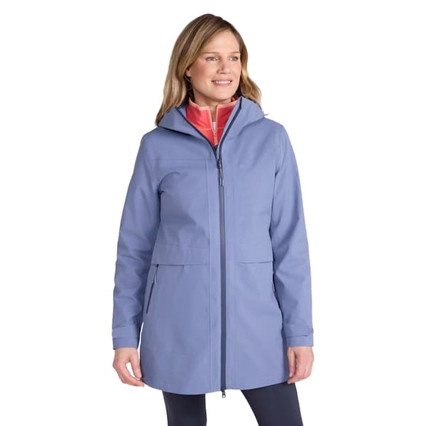 Mountain Warehouse Dam/Dam April Lång Vattentät Jacka Blue 6 UK