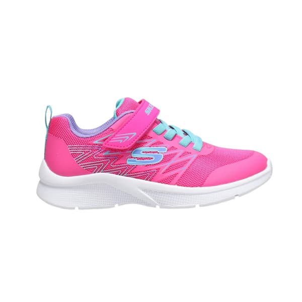 Skechers Flickor Microspec Logo Mesh Träningsskor 2 UK Hot Pink Hot Pink 2 UK