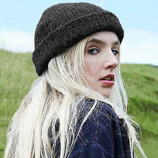 Beechfield Unisex Vuxen Glencoe Stickad Vintermössa One Size Black Fleck One Size