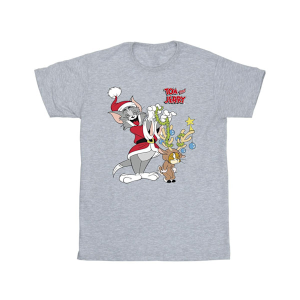 Tom & Jerry Herr Jul Ren T-shirt 4XL Sports Grey Sports Grey 4XL