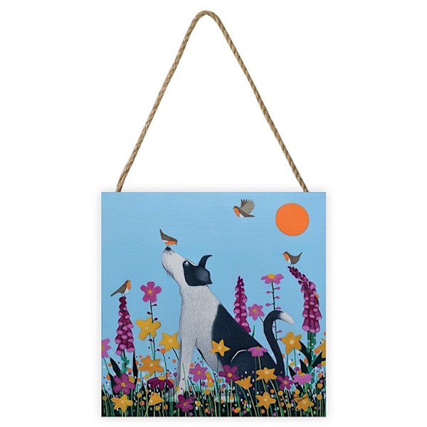 Ailsa Black Bestie To The Birdies Trätryck 20cm x 20cm x 2.7c Multicoloured 20cm x 20cm x 2.7cm