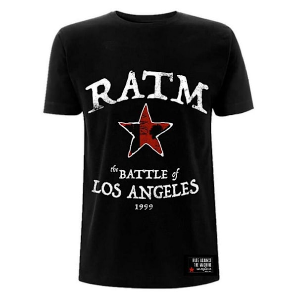 Rage Against the Machine Unisex Vuxen Battle Star T-Shirt L Bla Black L