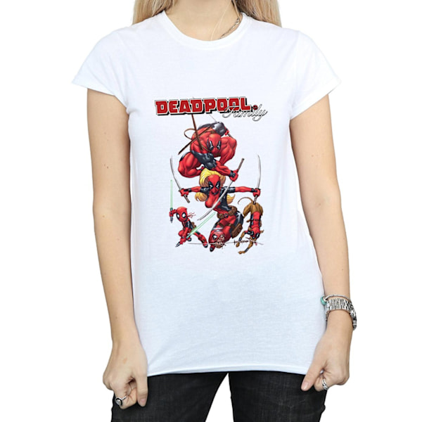 Marvel Dam/Dam Deadpool Familj Bomull T-shirt XXL Vit White XXL