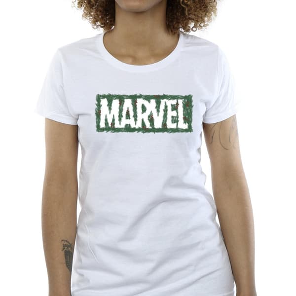 Marvel Dam/Dam Holly Logotyp Bomulls T-shirt L Vit White L