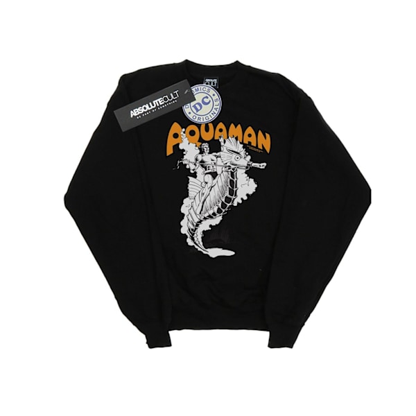 DC Comics Herr Aquaman Mono Action Pose Sweatshirt 4XL Svart Black 4XL