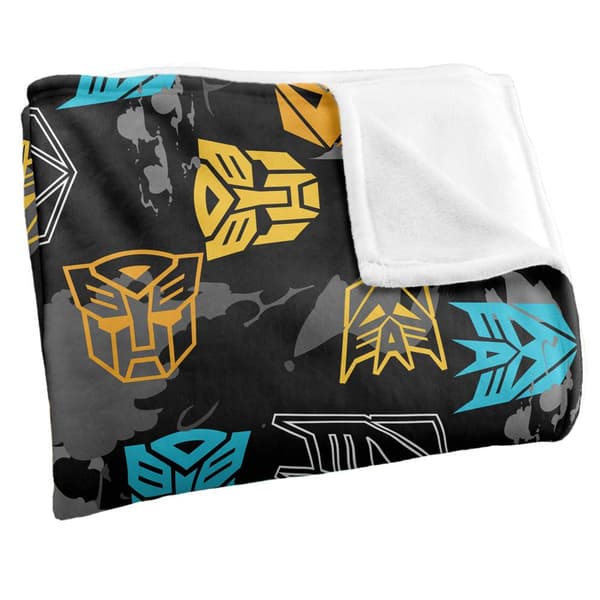 Transformers Filt med Upprepande Logotyp One Size Vit White One Size