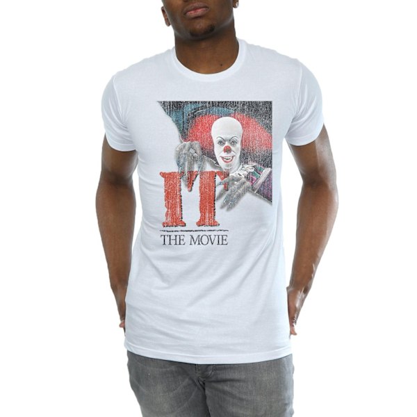 It (1990) Herr Distressed Poster T-Shirt 3XL Vit White 3XL