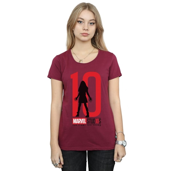 Marvel Studios Dam/Kvinnor 10 År Scarlet Witch Bomull T-shirt Burgundy L