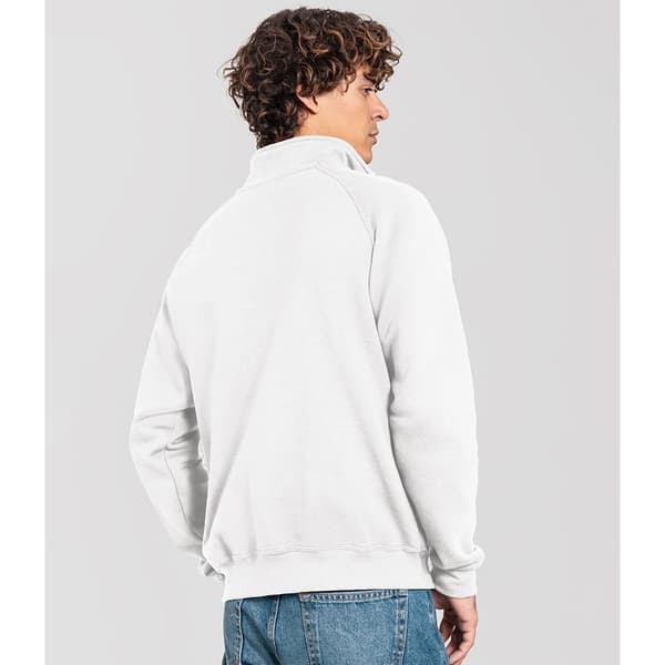 Fruit of the Loom Herr Iconic Premium Half Zip Sweatshirt L Vit White L