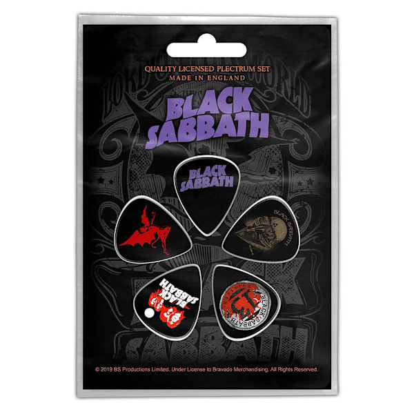 Black Sabbath Logo Plectrum (5-pack) One Size Multicoloured Multicoloured One Size