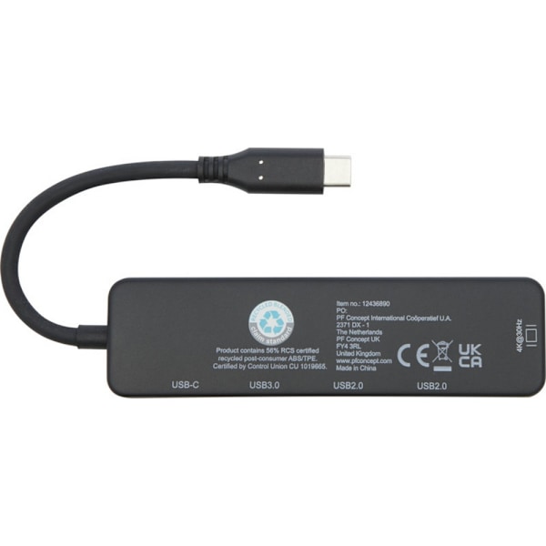 Loop Återvunnen Plast Multimedia USB-adapter En Storlek Svart Black One Size