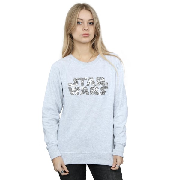 Star Wars Womens/Ladies Ornamental Logo Sweatshirt XL Heather G Heather Grey XL