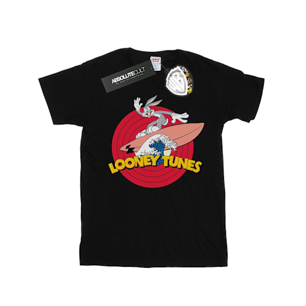 Looney Tunes Girls Bugs Bunny Surfing Bomull T-shirt 9-11 år Black 9-11 Years