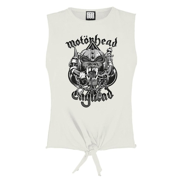 Amplified Womens/Ladies Snaggletooth Crest Motorhead Vintage Cr White XL