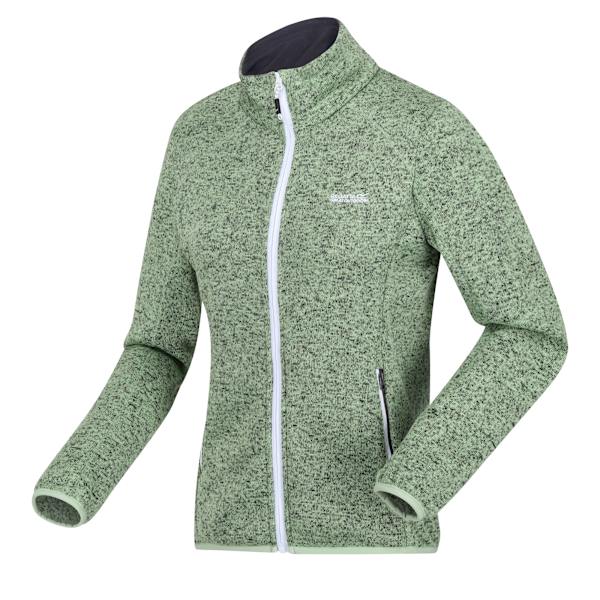 Regatta Dam/Kvinna Newhill Marl Full Zip Fleece Jacka 20 UK Quiet Green/Seal Grey 20 UK