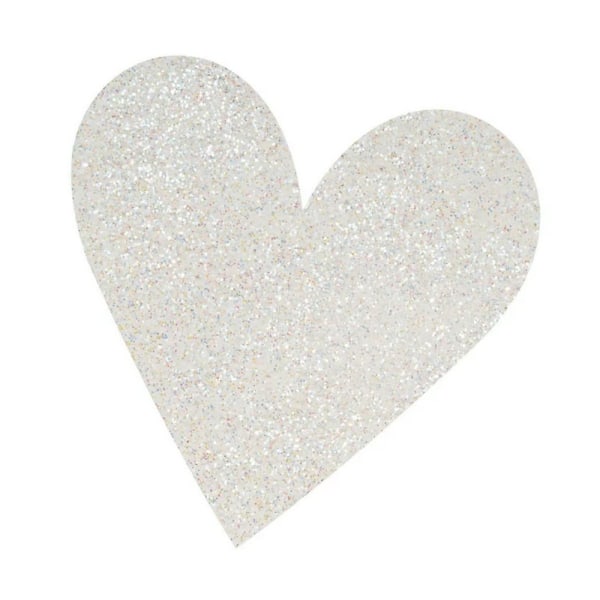 Unik festpapper glitter hjärta dekoration (pack med 6) One Siz White/Pink/Red One Size