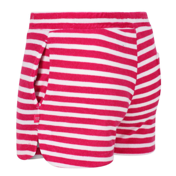 Regatta barn/barn Dayana handduksränder Casual shorts 5- Pink Fusion/White 5-6 Years