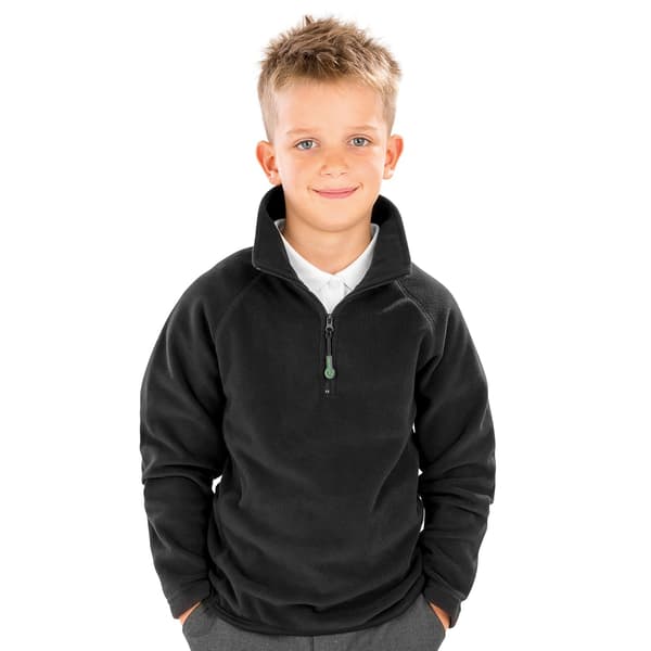 Result Äkta Återvunnen Barn/Barn Junior Microfleece Topp X Black XL