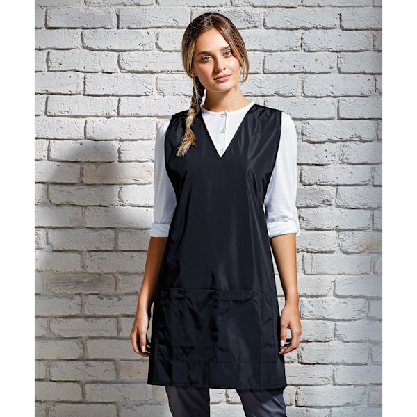 Premier Dam/Kvinnor Wrap Around Arbetstunika S-M Svart Black S-M