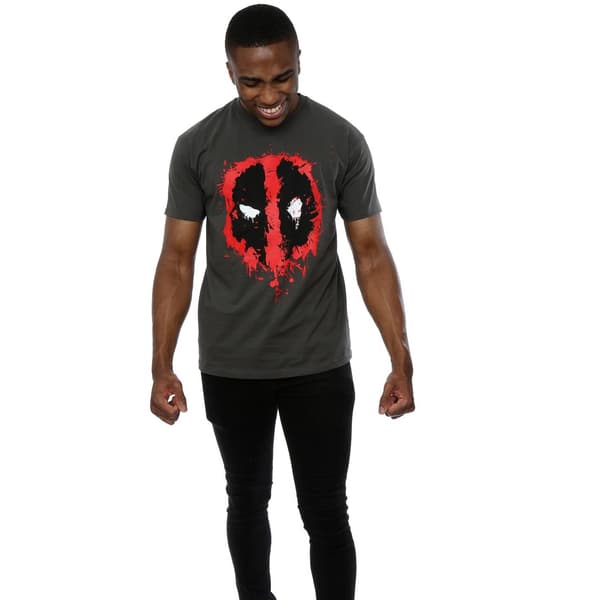 Deadpool herr Splat Face bomull T-shirt XL ljus grafit Light Graphite XL