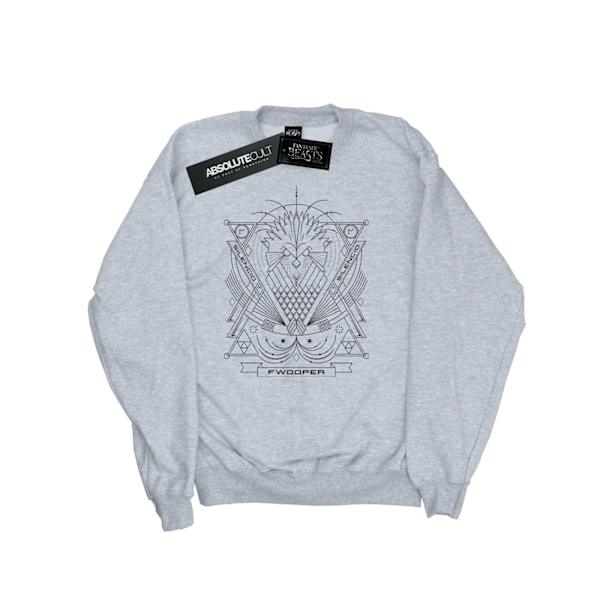 Fantastiska vidunder Girls Fwooper Icon Sweatshirt 12-13 år Spor Sports Grey 12-13 Years