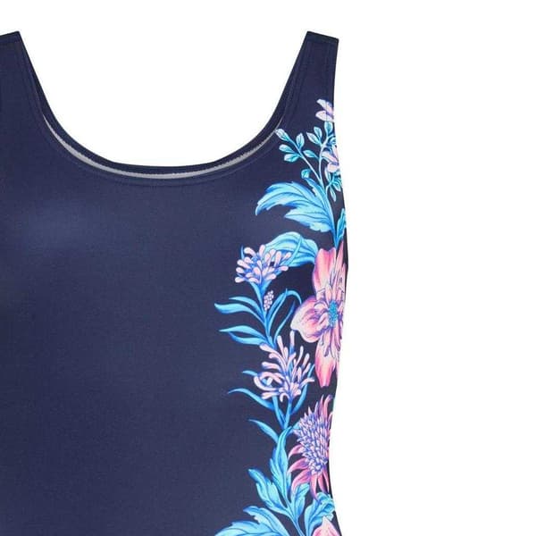 Zoggs Dam Rose Scoopback Baddräkt i ett stycke Blue 8 UK