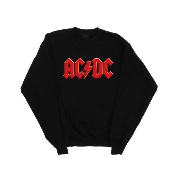 ACDC Girls Röd Logo Sweatshirt 7-8 Years Black Black 7-8 Years