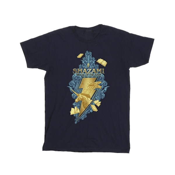 DC Comics Girls Shazam Fury Of The Gods Golden Animal Bolt Bomull T-shirt Navy Blue 5-6 Years