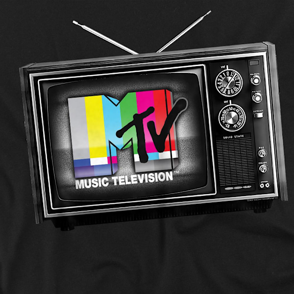 MTV Herr TV T-Shirt 4XL Svart Black 4XL