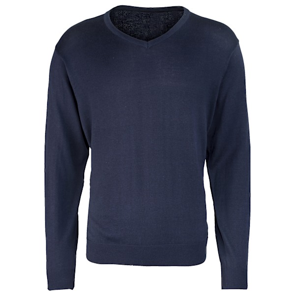 Premier Herr V-Hals Stickad Tröja 4XL Marinblå Navy 4XL
