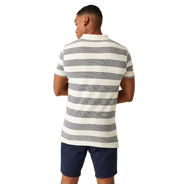 Regatta Tempete Stripe Pikétröja för män XXL Antikvit/Marinblå Antique White/Navy XXL