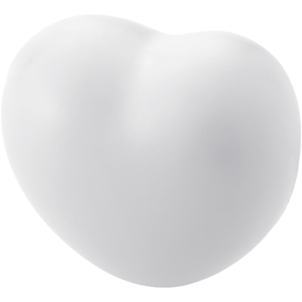 Kula i form av hjärta, stressboll, 7 x 7 x 4,5 cm, vit White 7 x 7 x 4.5 cm